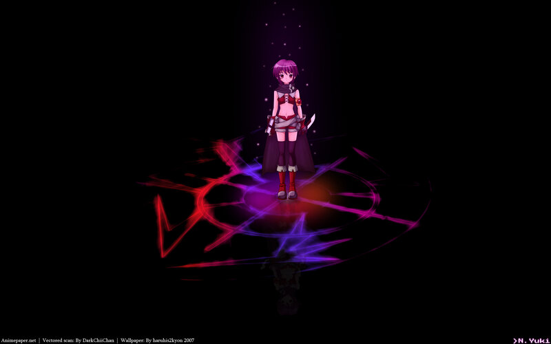 anime girl with magic circle