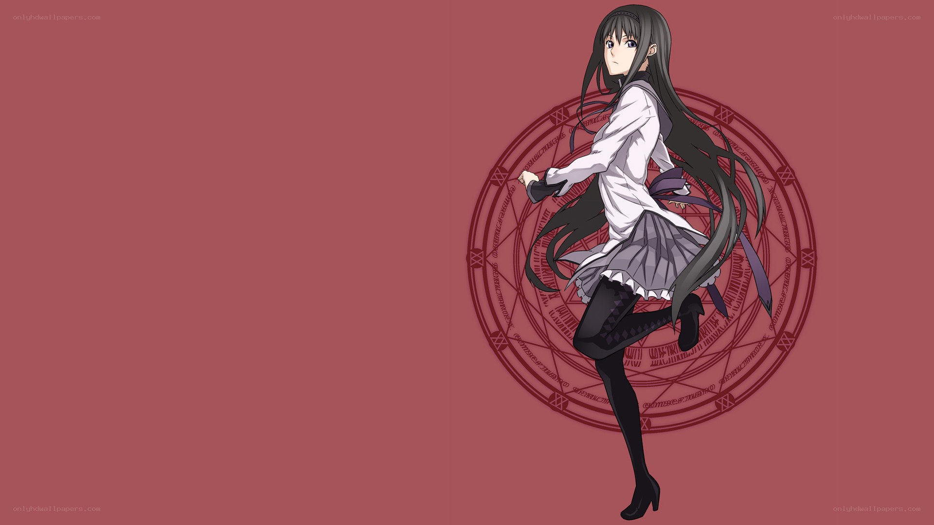 anime girl with magic circle