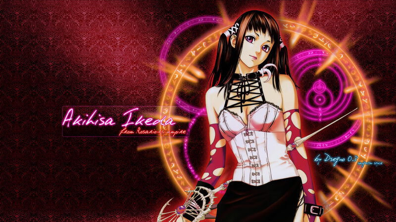 Anime Girl with Magic Circle — Red