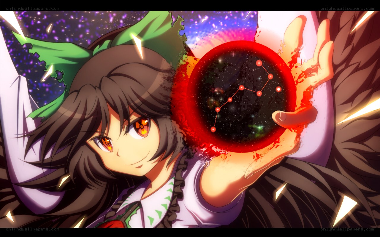 anime girl with magic orb