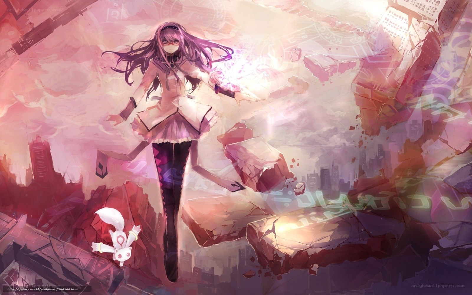 Anime girl with magic power