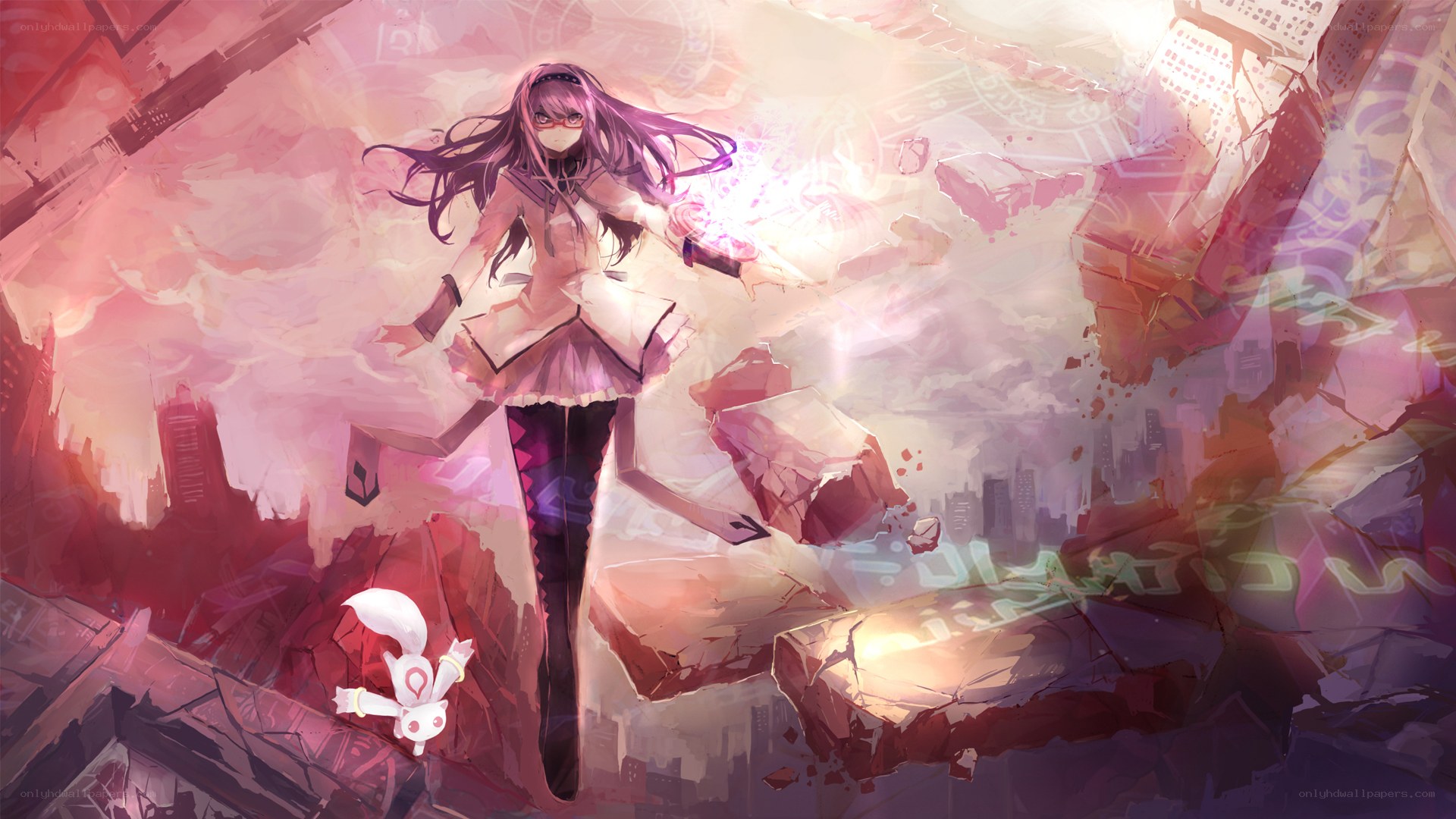 Anime girl with magic powers