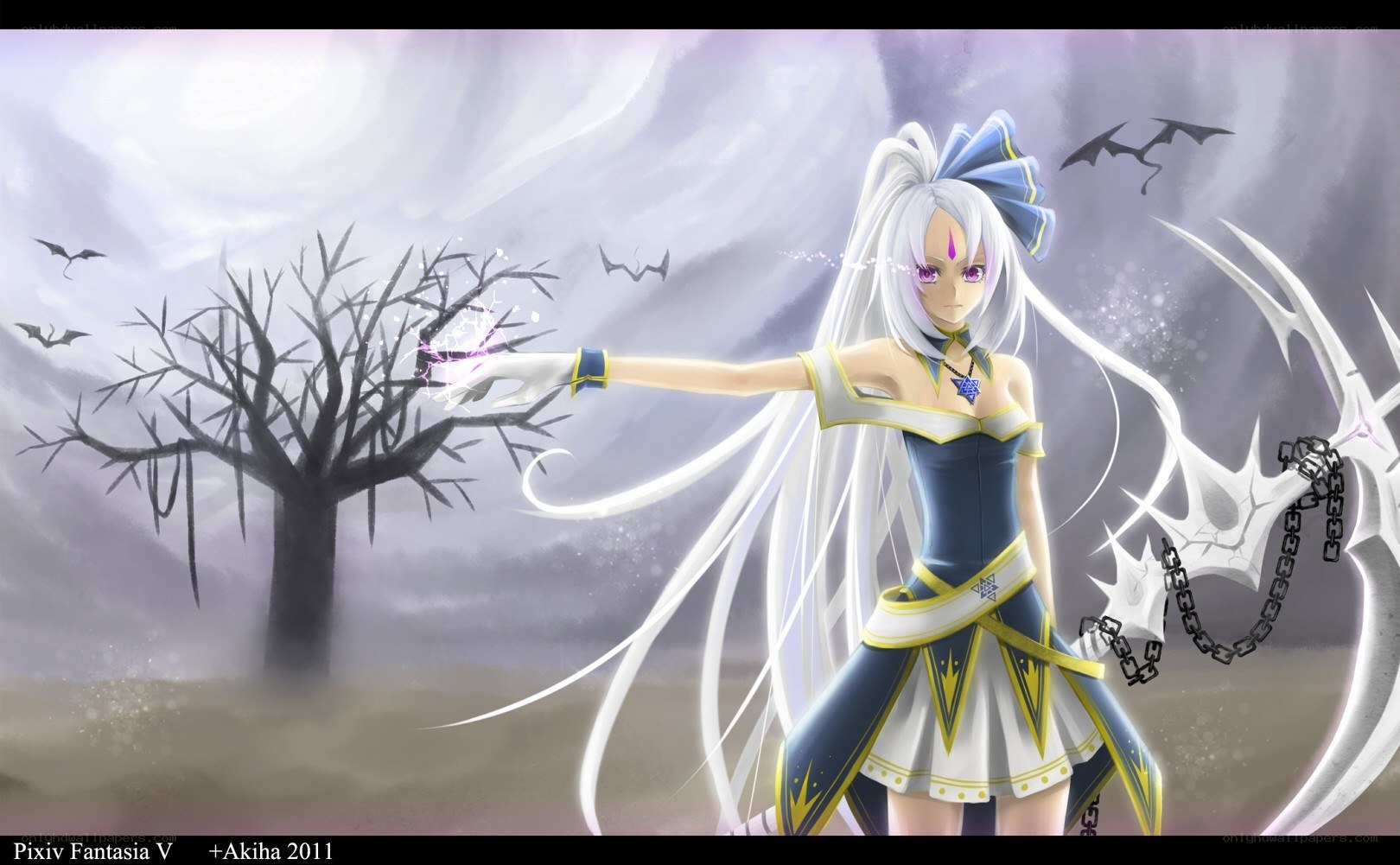 Anime girl with magic powers