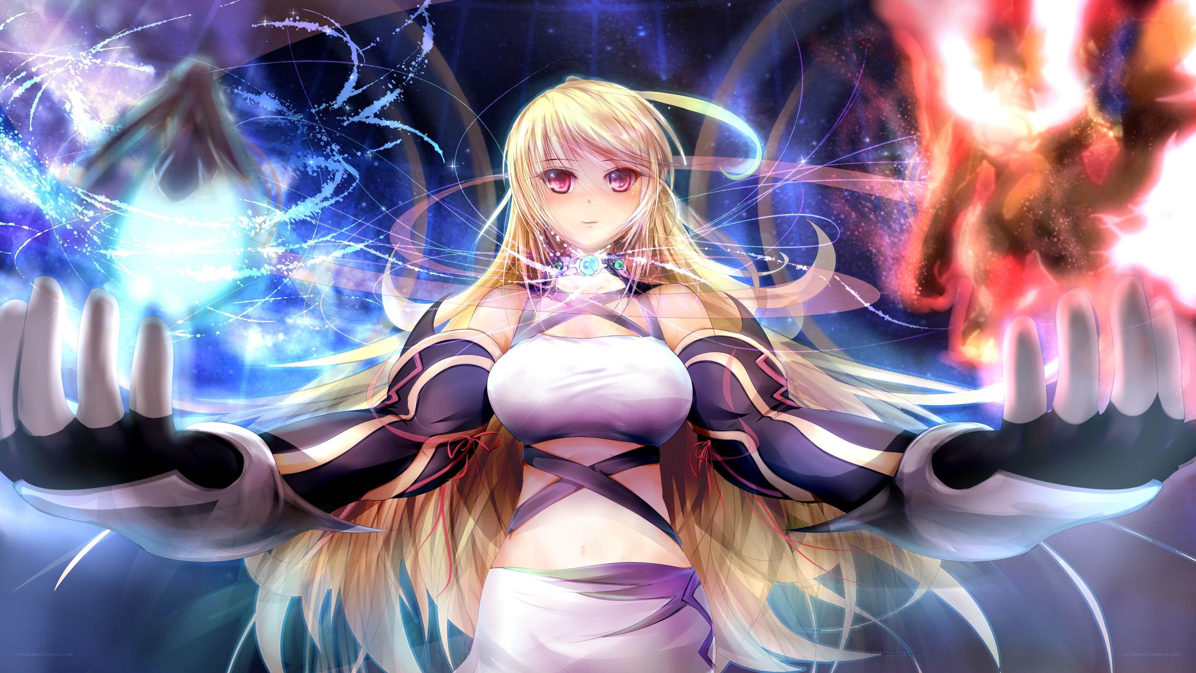 anime girl with magic powers