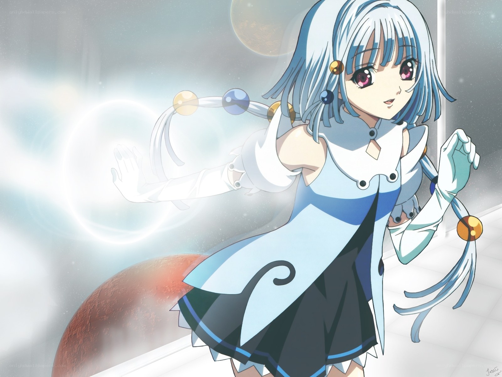 anime girl with magic powers
