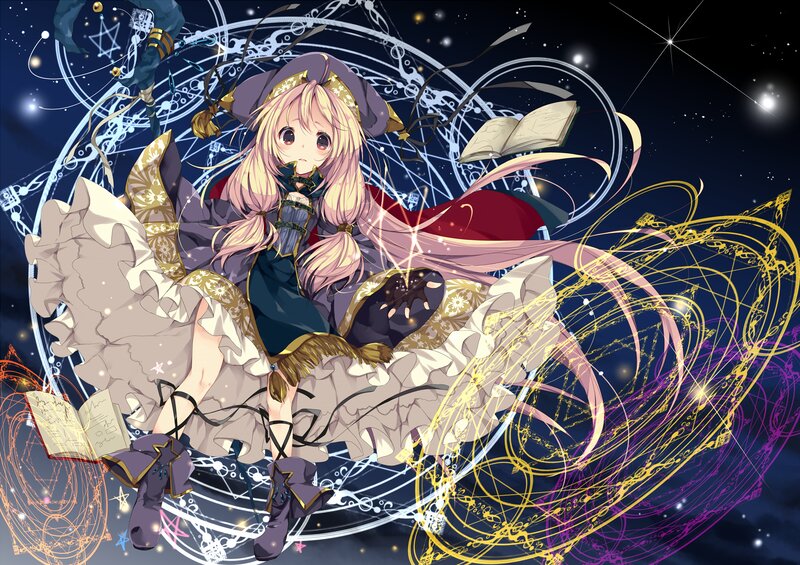 Anime Girl with Magic — Purple, Magical