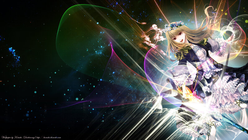 Anime Girl with Magic — Purple