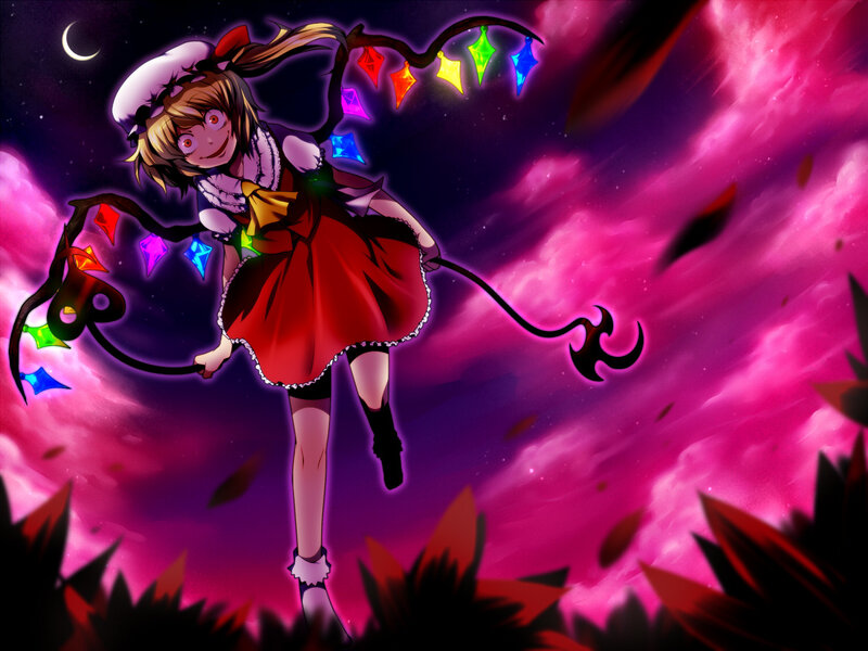 Anime girl with magic staff