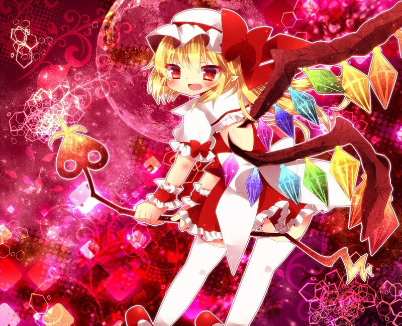 anime girl with magic staff