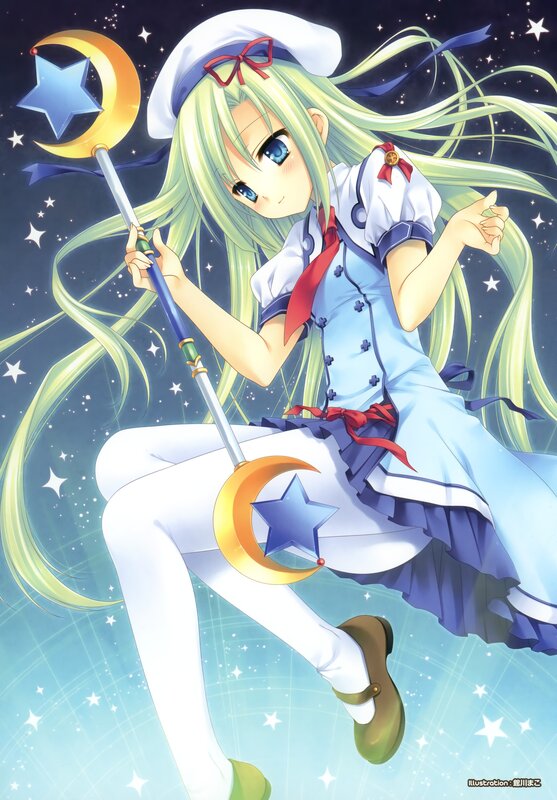 anime girl with magic staff