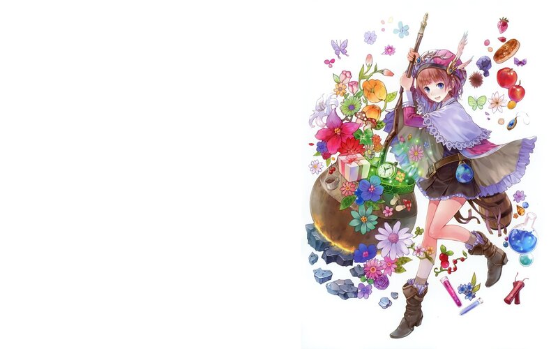 anime girl with magic staff