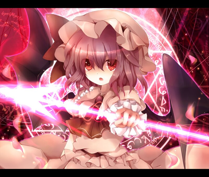 Anime Girl with Magic Staff — Pink
