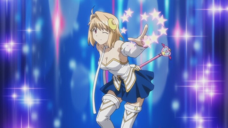 anime girl with magic wand