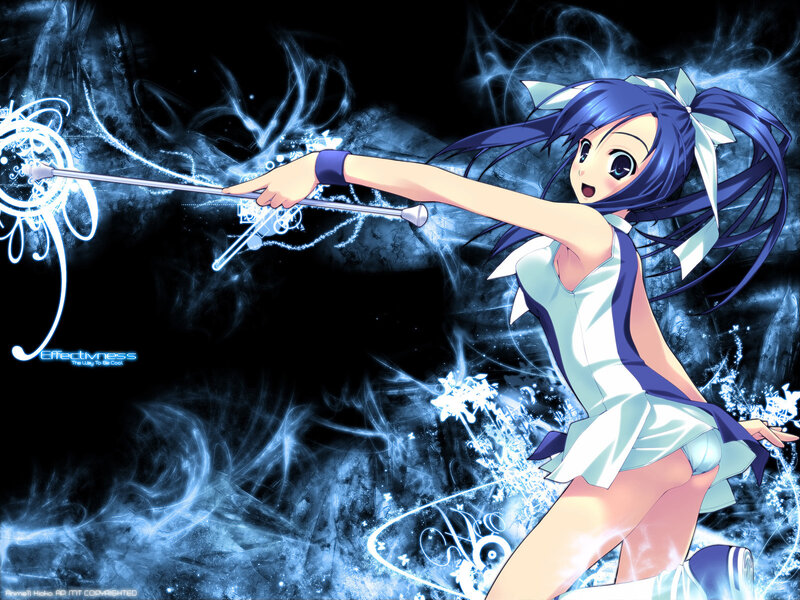 anime girl with magic wand