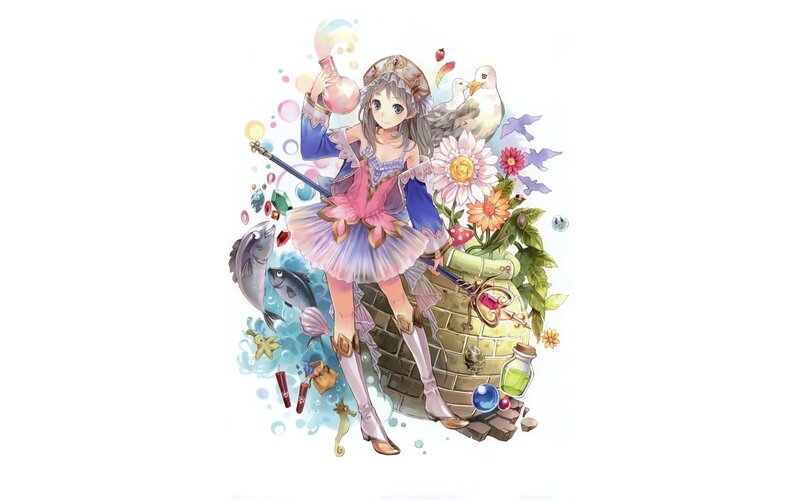 anime girl with magic wand