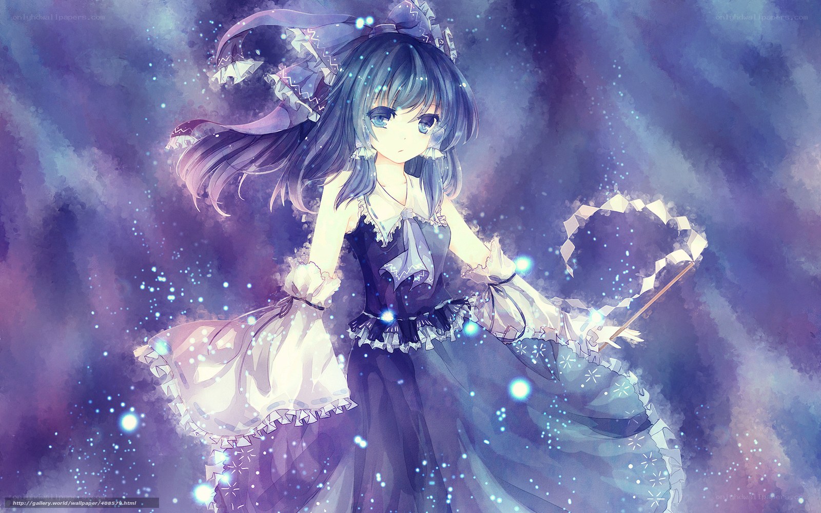 anime girl with magic wand