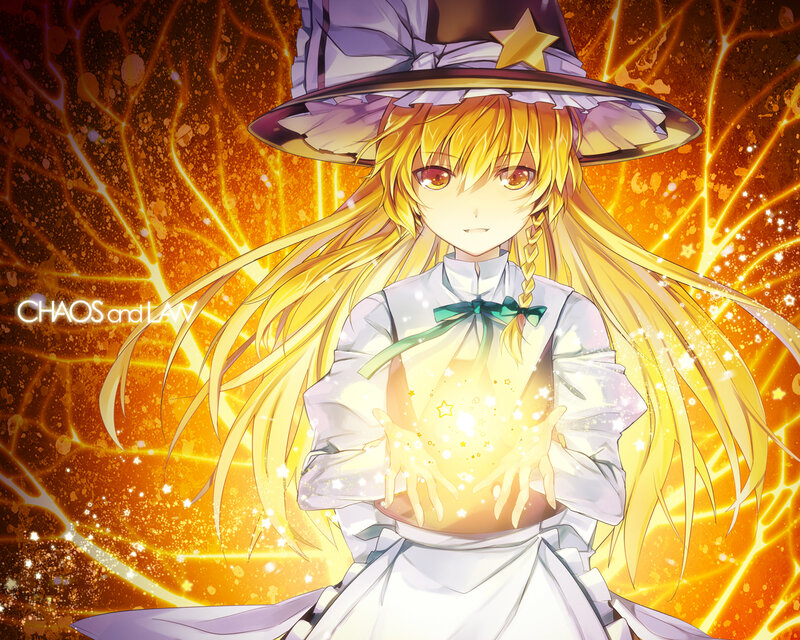 Anime Girl with Magic — Yellow