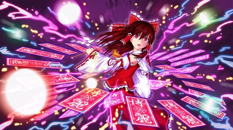 anime girl with magical cards