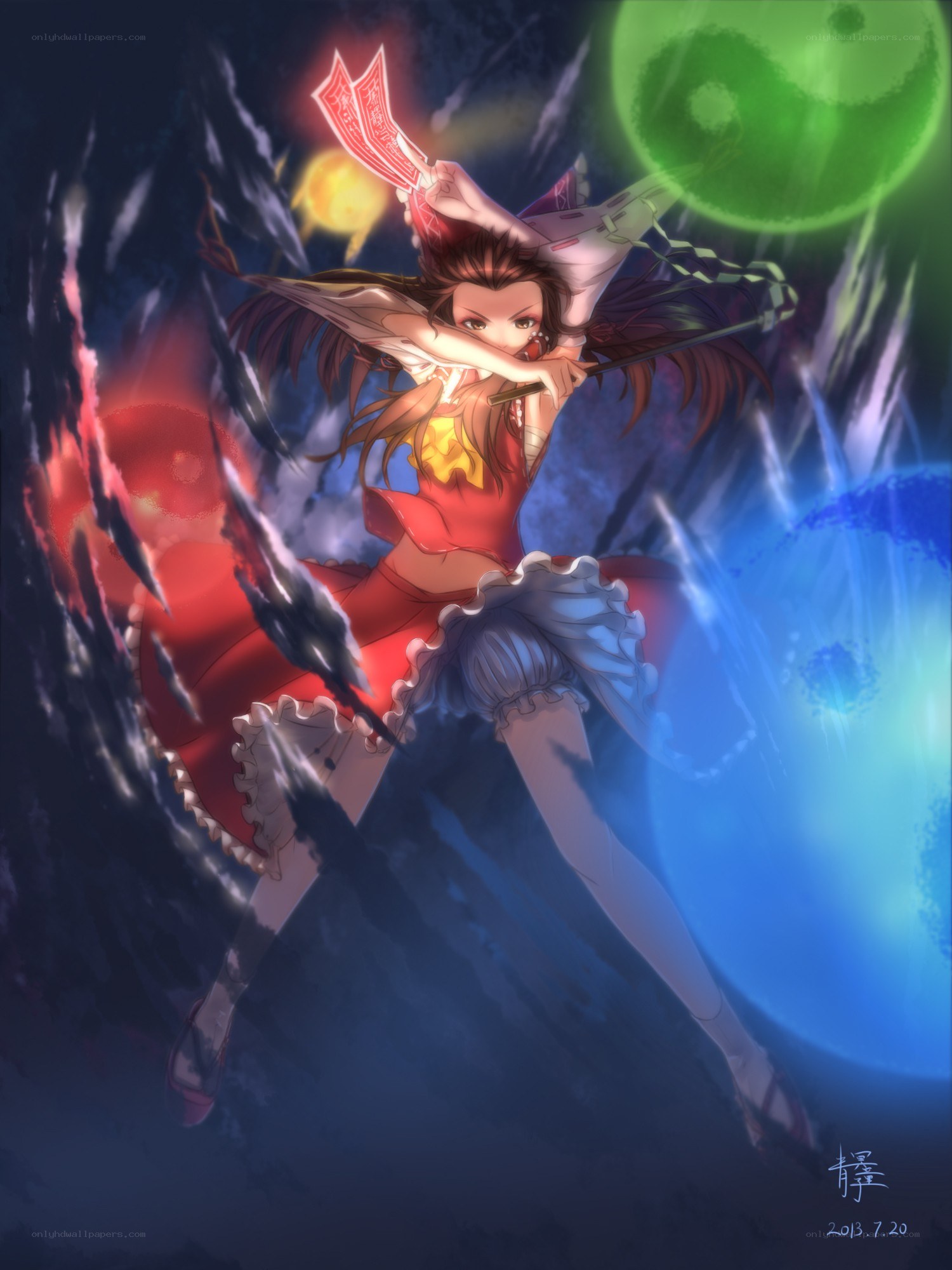 Anime girl with magical powers