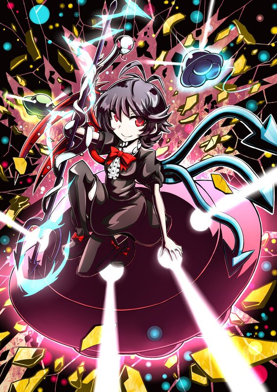 Anime girl with magical staff