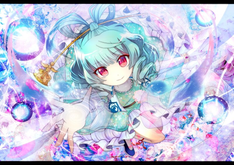 anime girl with magical staff