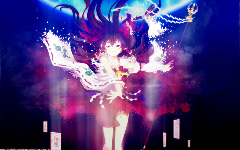 Anime girl with magical staff