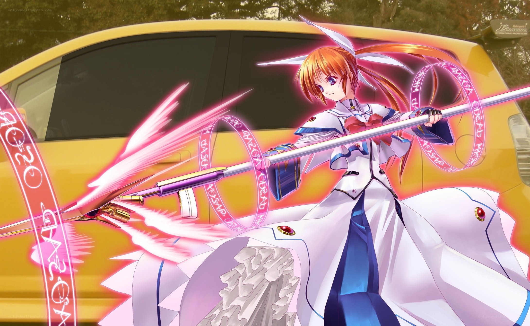 anime girl with magical staff