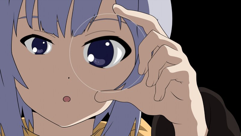 anime girl with magnifying glass