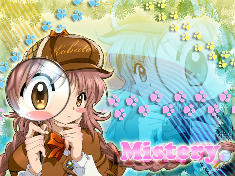 anime girl with magnifying glass