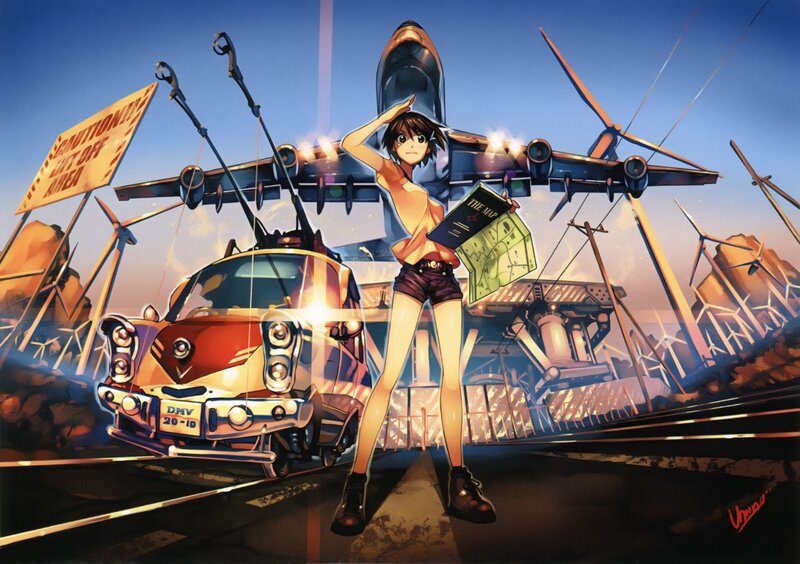 Anime Girl with Map