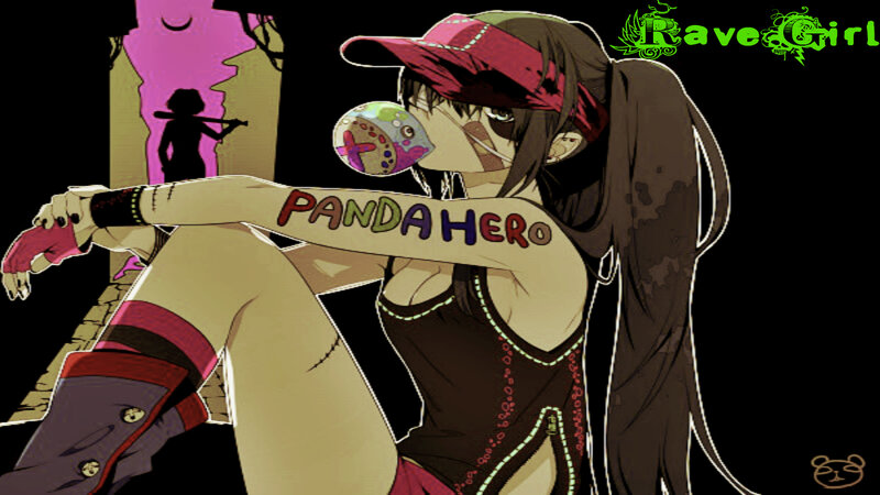 Anime Girl with Mask — Black