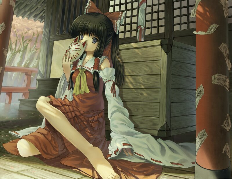 Anime Girl with Mask — Brown