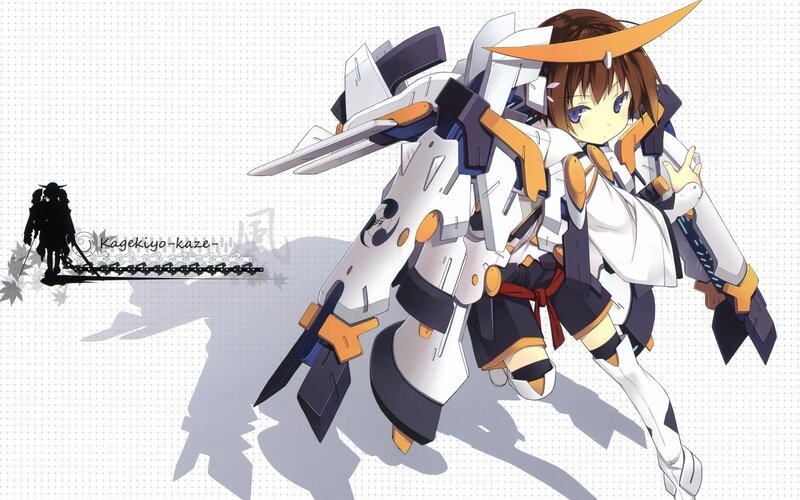 anime girl with mech armor