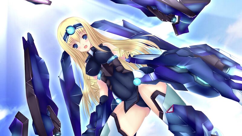 anime girl with mech suit