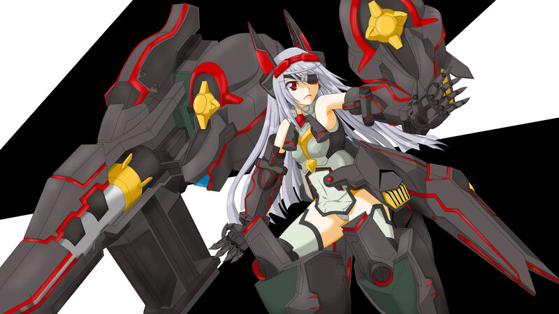 anime girl with mech suit