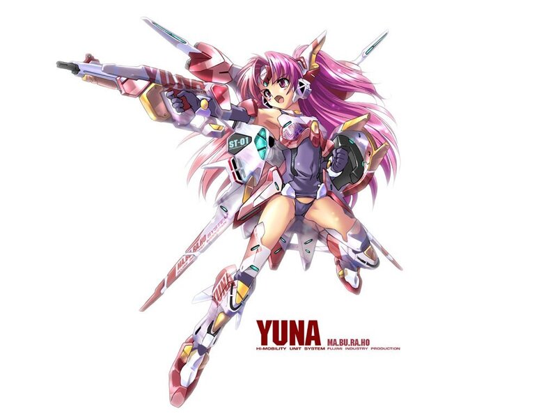 Anime girl with mech weapon
