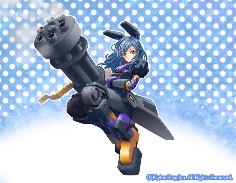 anime girl with mech weapon