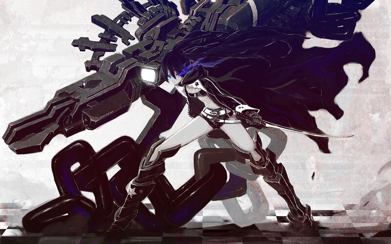 anime girl with mech weapon
