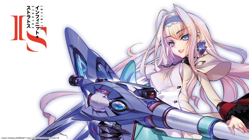 Anime Girl with Mech — White, Calm
