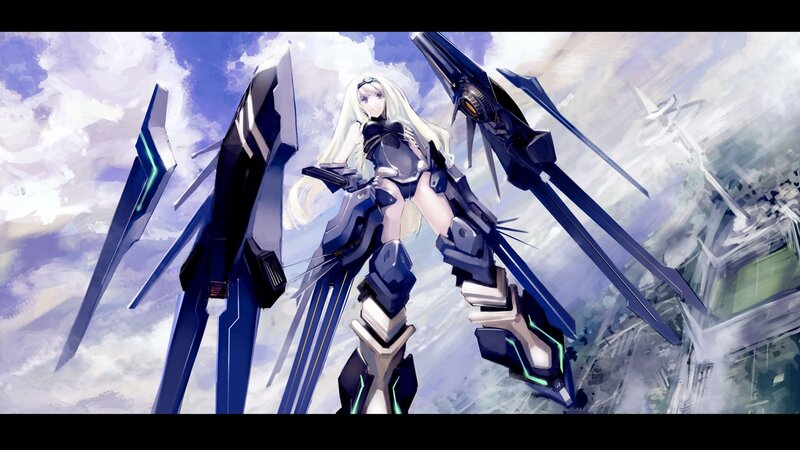 anime girl with mecha armor
