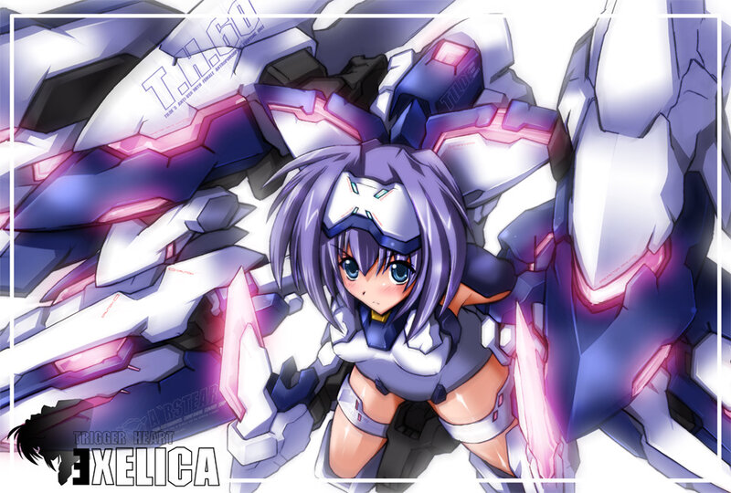 Anime girl with mecha armor