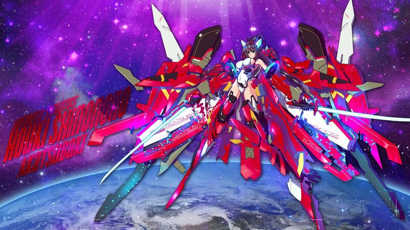 Anime Girl with Mecha — Purple, Dramatic, Digital Art, Mech