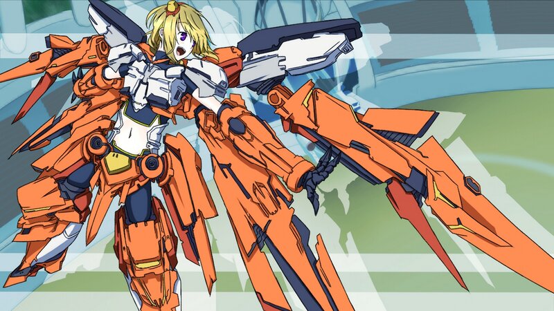anime girl with mecha suit