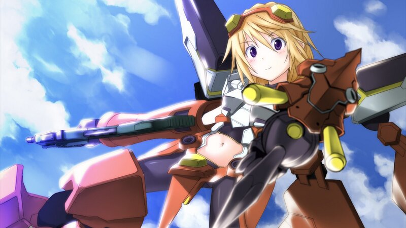 anime girl with mecha weapon