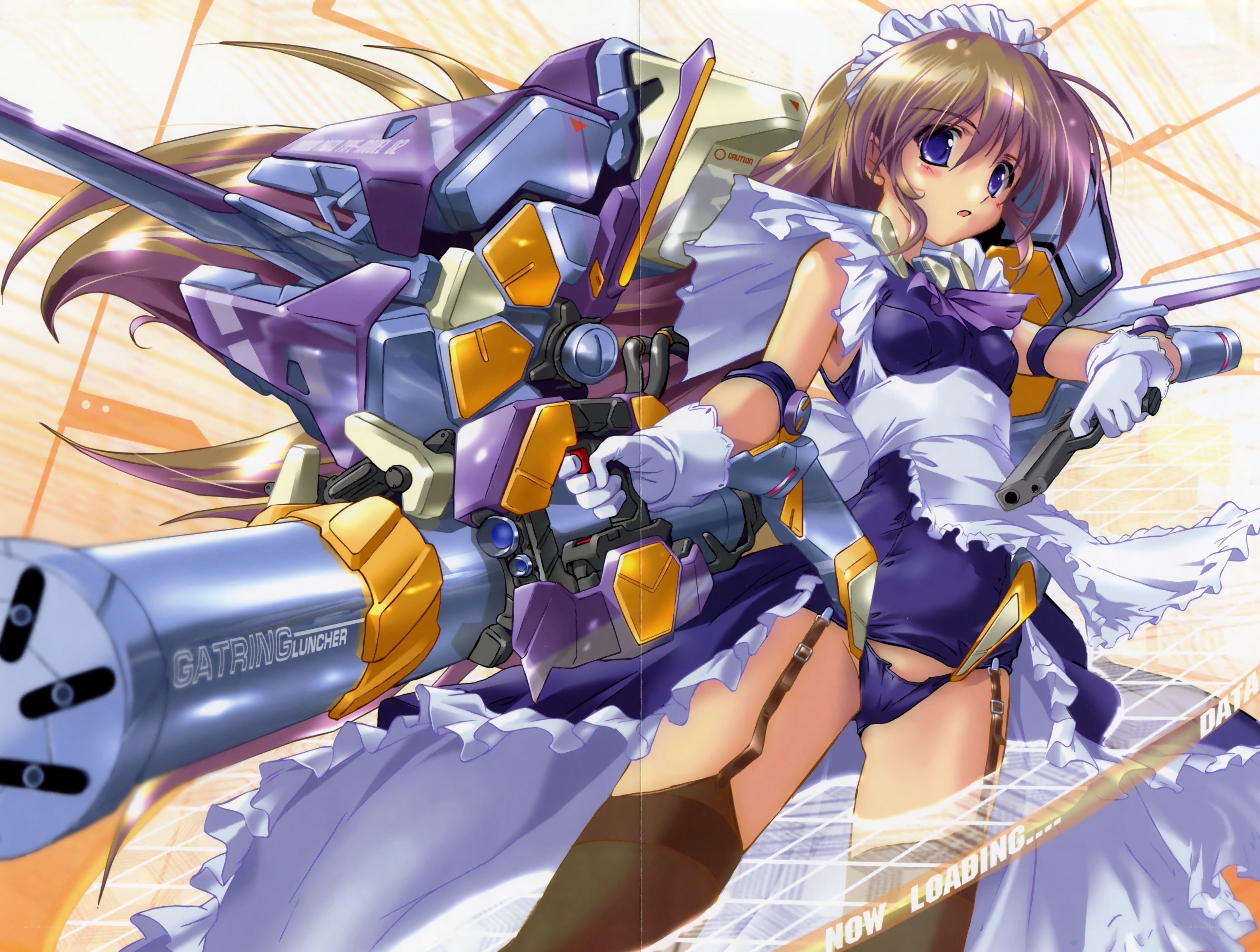 anime girl with mecha weapon