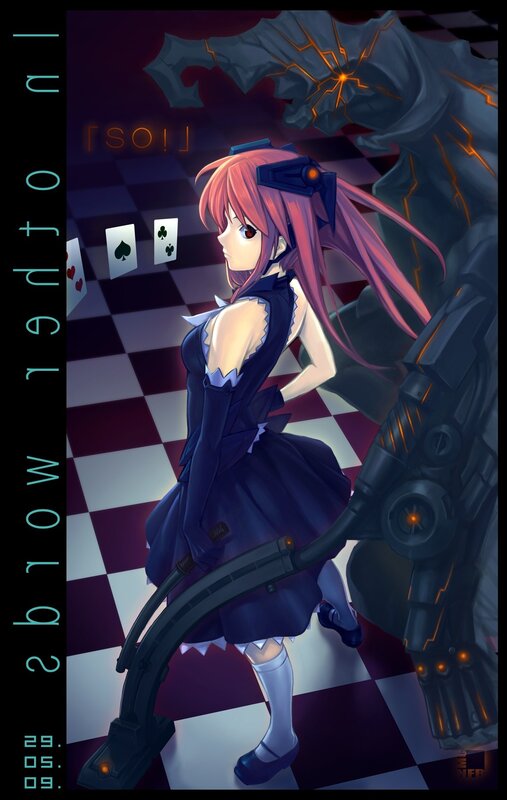 Anime girl with mechanical arm