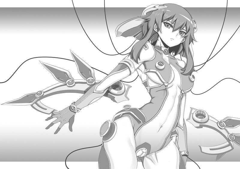 anime girl with mechanical arms