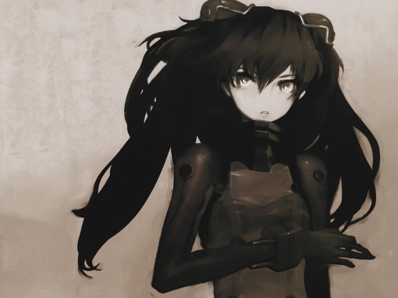 anime girl with mechanical arms