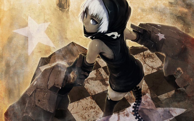 anime girl with mechanical arms