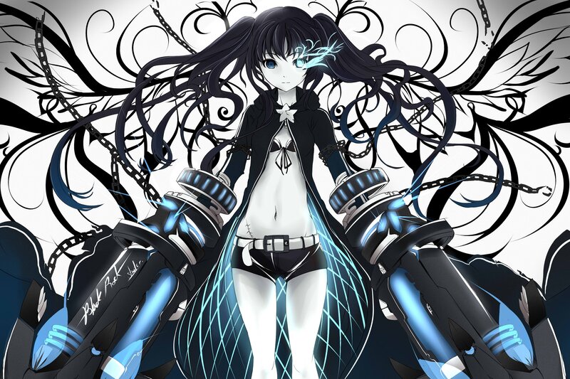 anime girl with mechanical arms